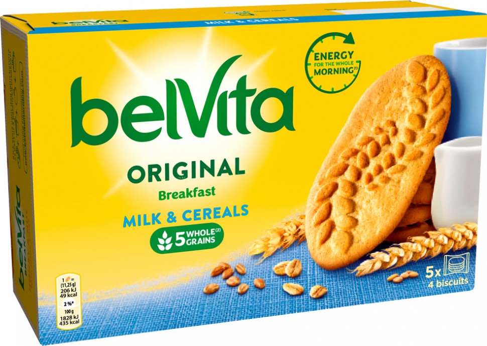 Печиво BelVita Original Breakfast Milk&Cereals мультизлакове 225г