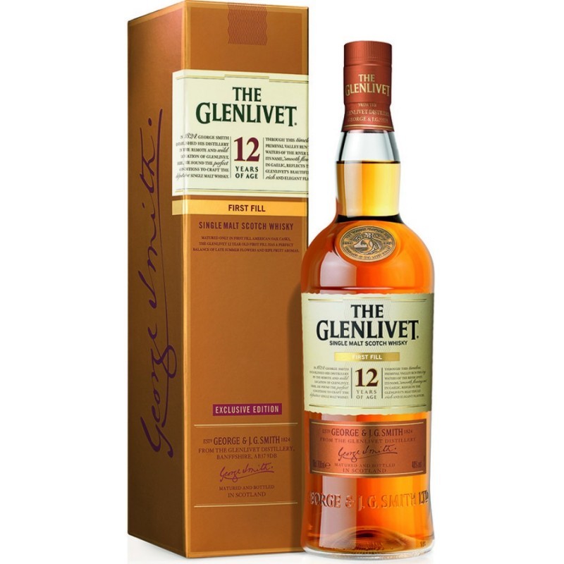 Виски The Glenlivet 12 лет 0,7л 40% в кор.