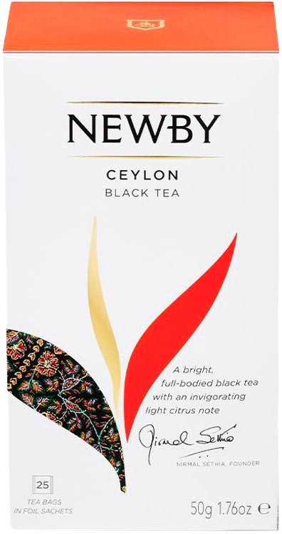Чай черный пакетированный Newby Ceylon 25 пакетиков