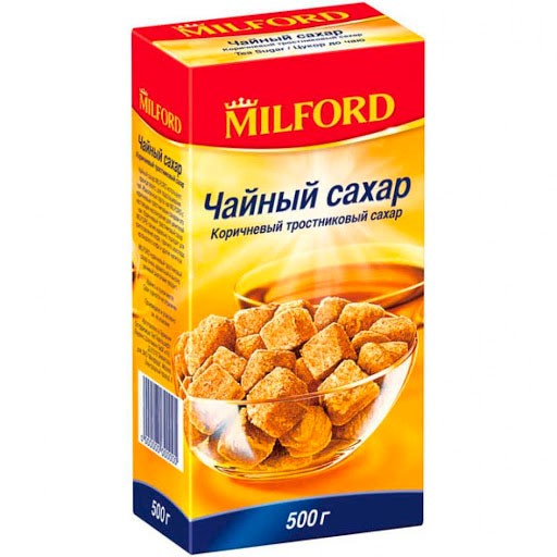 Сахар тростниковый коричневый Чайный 500г Milford