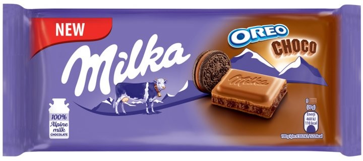 Шоколад Milka с какао и печеньем Oreo 100 г